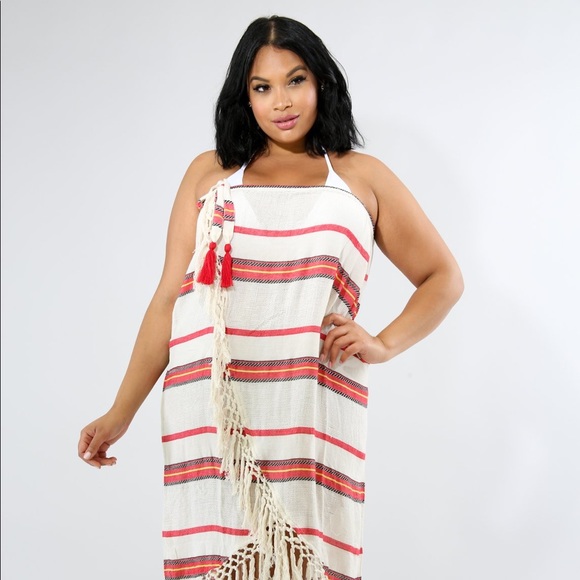 Plus Tassel Cover Up / Skirt - Picture 3 of 5